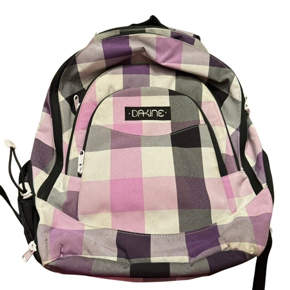 Dakine Purple Plaid Backpack Floral Lining Padded 15" Laptop Sleeve 18”